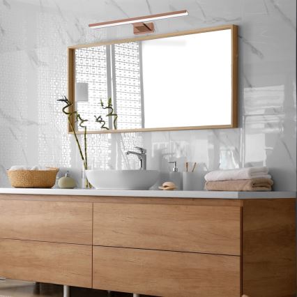 LED vonios veidrodžio apšvietimas SHINE LED/13,8W/230V 60 cm IP44 rožinio aukso spalvos