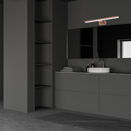 LED vonios veidrodžio apšvietimas SHINE LED/13,8W/230V 60 cm IP44 rožinio aukso spalvos