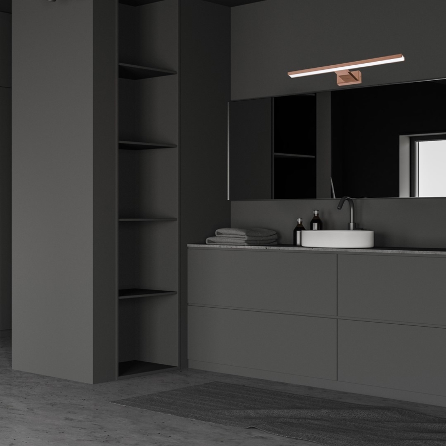 LED vonios veidrodžio apšvietimas SHINE LED/13,8W/230V 60 cm IP44 rožinio aukso spalvos