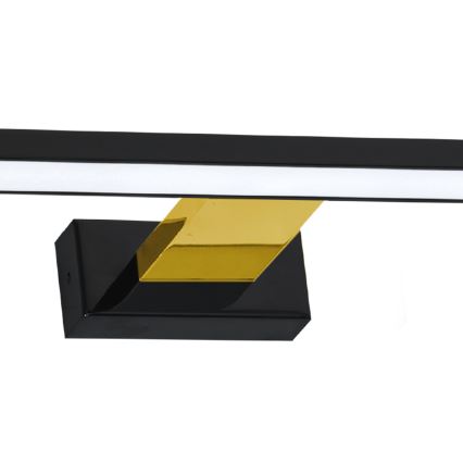 LED vonios veidrodžio apšvietimas SHINE LED/13,8W/230V IP44 juoda/auksinė
