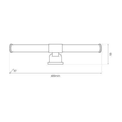 LED vonios veidrodžio šviestuvas 2in1 APA LED/6W/230V 40 cm IP44 blizgus chromas