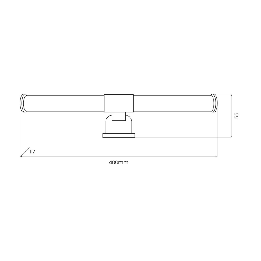 LED vonios veidrodžio šviestuvas APA LED/6W/230V 40 cm IP44 juodas