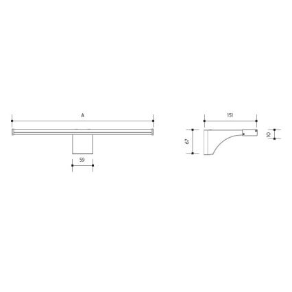 LED Vonios veidrodžio šviestuvas ELESAR LED/8W/230V IP44 3000K