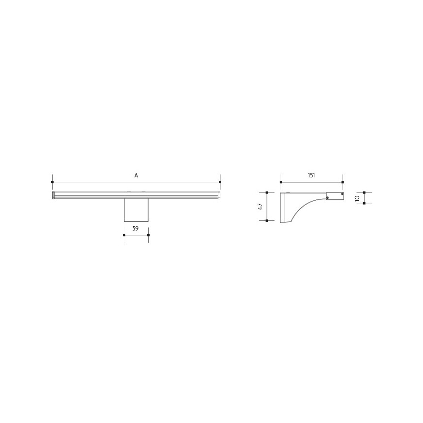 LED Vonios veidrodžio šviestuvas ELESAR LED/8W/230V IP44 3000K