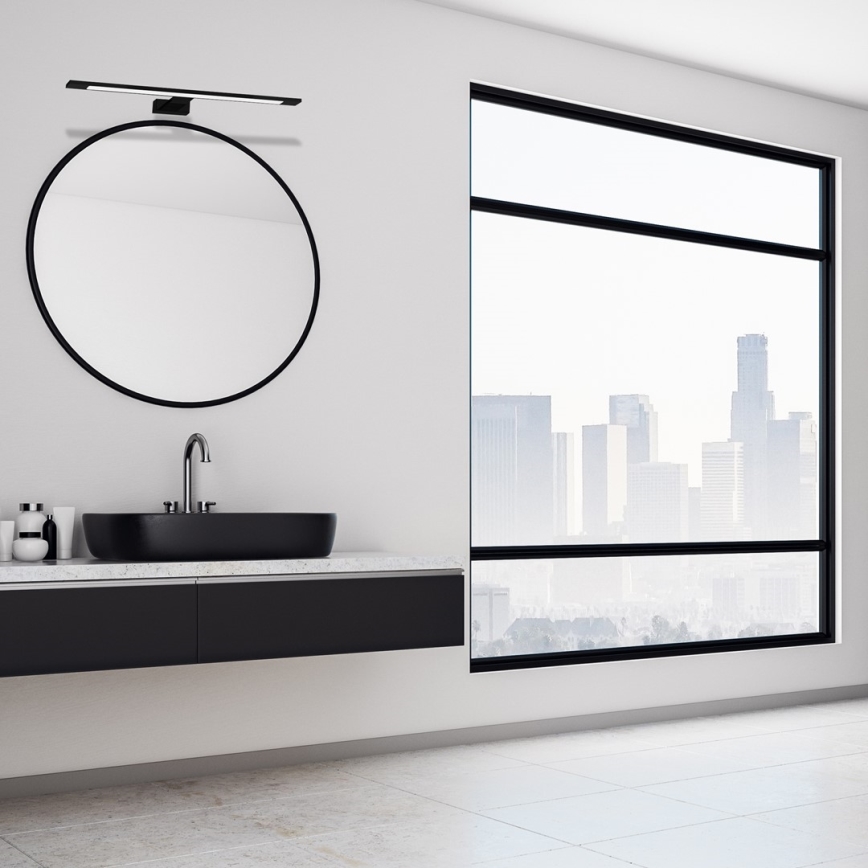 LED vonios veidrodžio šviestuvas SHINE, 12 W, 230 V, 60 cm, IP44, juodas