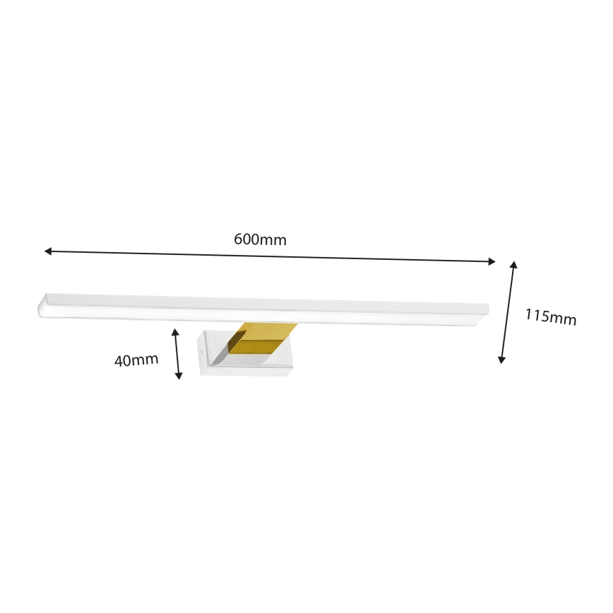 LED Vonios veidrodžio šviestuvas SHINE LED/13,8W/230V IP44 baltas/aukso