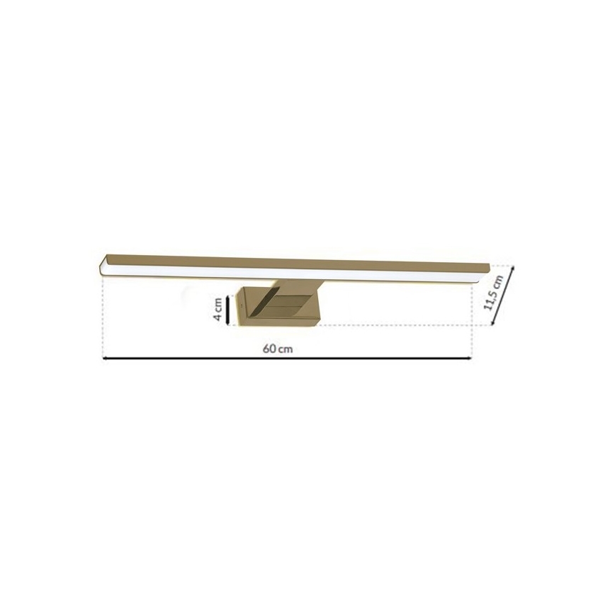 LED Vonios veidrodžio šviestuvas SHINE LED/13,8W/230V IP44 žalvaris