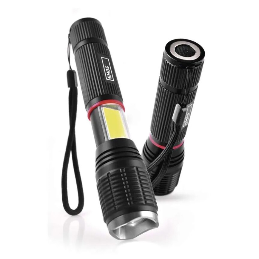 LED žibintuvėlis 2in1 COB LED/3xAAA