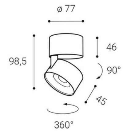 LED2 - LED Akcentinis šviestuvas KLIP ON LED/11W/230V baltas