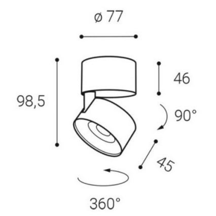 LED2 - LED Akcentinis šviestuvas KLIP ON LED/11W/230V juodas