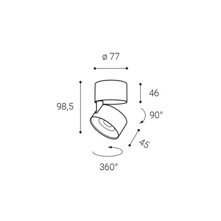 LED2 - LED Akcentinis šviestuvas KLIP ON LED/11W/230V juodas