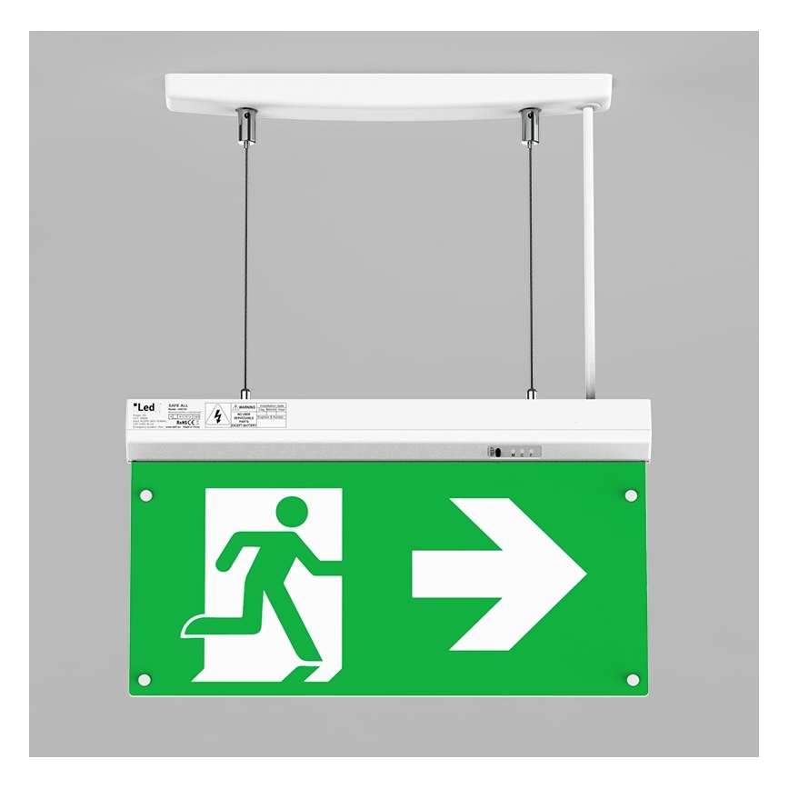 LED2 – LED Avarinė lemputė SAFE ALL LED/2W/3,6V 6000K IP40