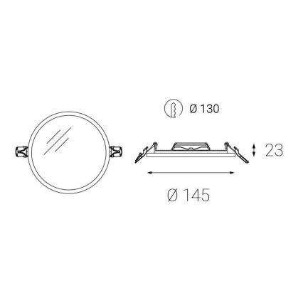 LED2 – LED Įleidžiamas vonios kambario šviestuvas SLIM LED/10W/230V IP43 CRI 90