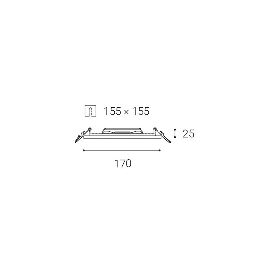 LED2 – LED Įleidžiamas vonios kambario šviestuvas SLIM LED/15W/230V IP43 CRI 90