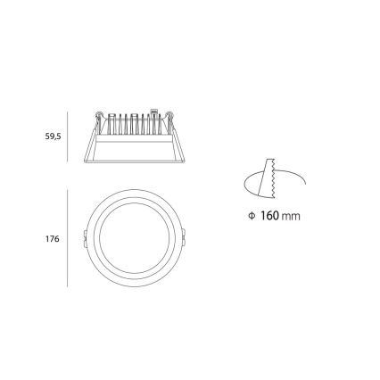 LED2 – LED Įleidžiamas vonios kambario šviestuvas ZETA LED/25W/230V 3000K IP44