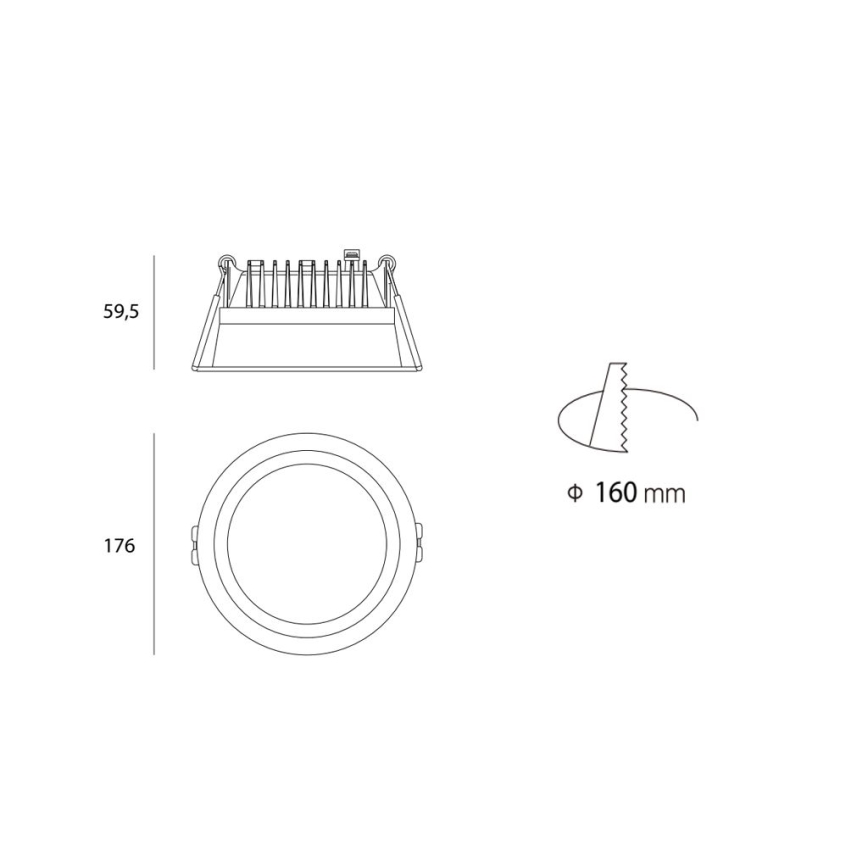 LED2 – LED Įleidžiamas vonios kambario šviestuvas ZETA LED/25W/230V 3000K IP44