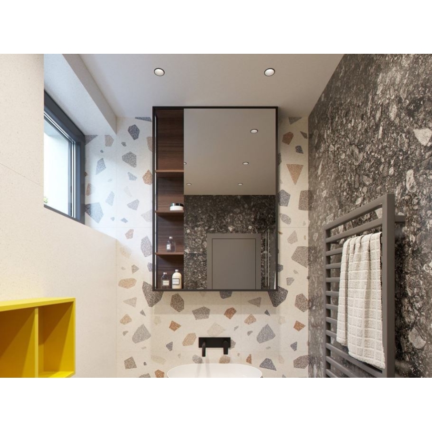 LED2 - LED Įleidžiamas vonios šviestuvas RAY LED/10W/230V juodas IP44