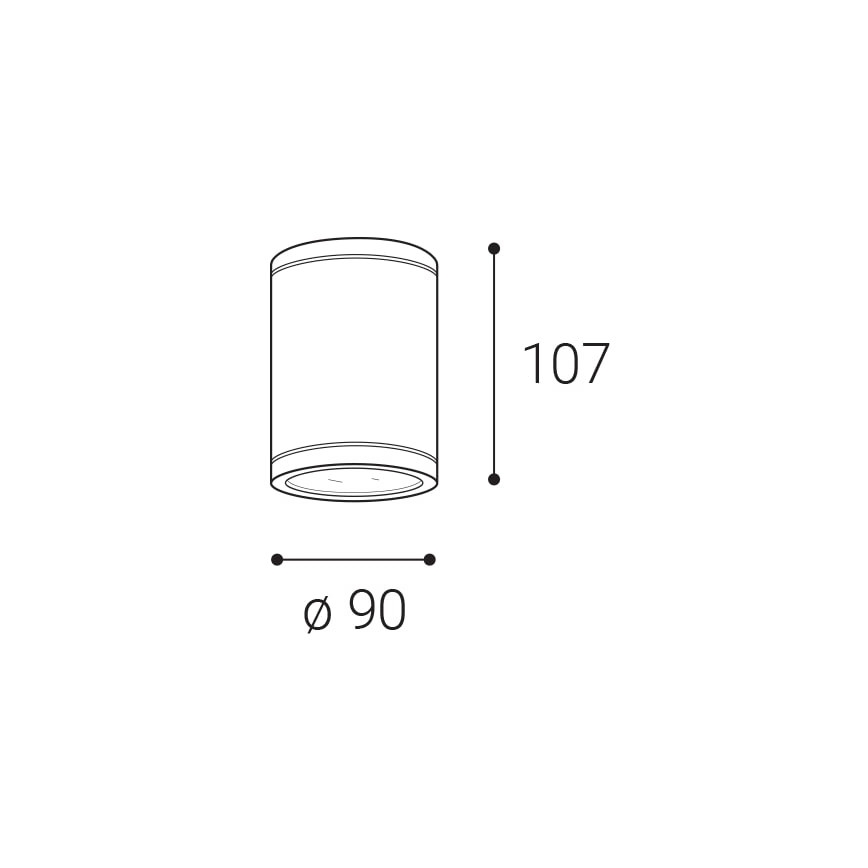 LED2-LED Lauko akcentinis šviestuvas TUBO LED/10W/230V IP65 3000K/4000K/5700K juodas