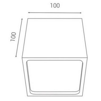 LED2 - LED Lauko lubinis šviestuvas CUBE LED/12W/230V antracitas IP54