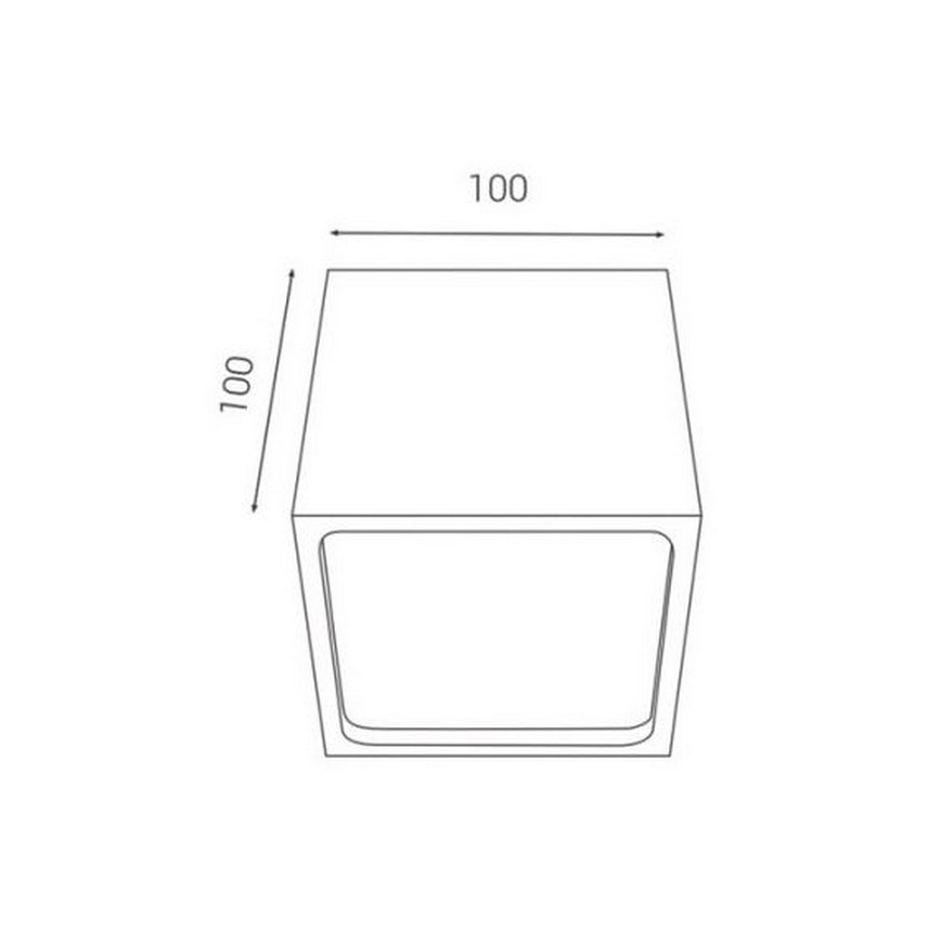 LED2 - LED Lauko lubinis šviestuvas CUBE LED/12W/230V antracitas IP54