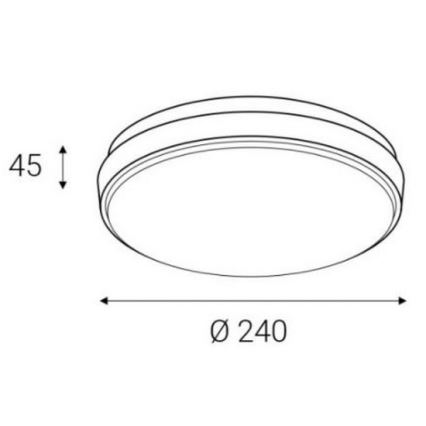 LED2 - LED Lauko lubinis šviestuvas LUNA LED/25W/230V  IP54 apvalus