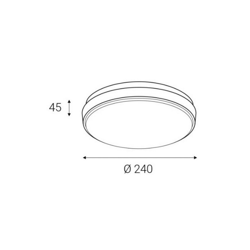 LED2 - LED Lauko lubinis šviestuvas LUNA LED/25W/230V  IP54 apvalus