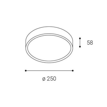 LED2 - LED Lauko lubinis šviestuvas MIRA LED/18W/230V IP65 baltas