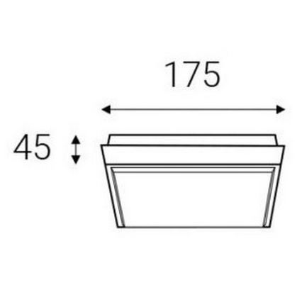 LED2 - LED Lauko lubinis šviestuvas QUADO LED/10W/230V antracitas IP54