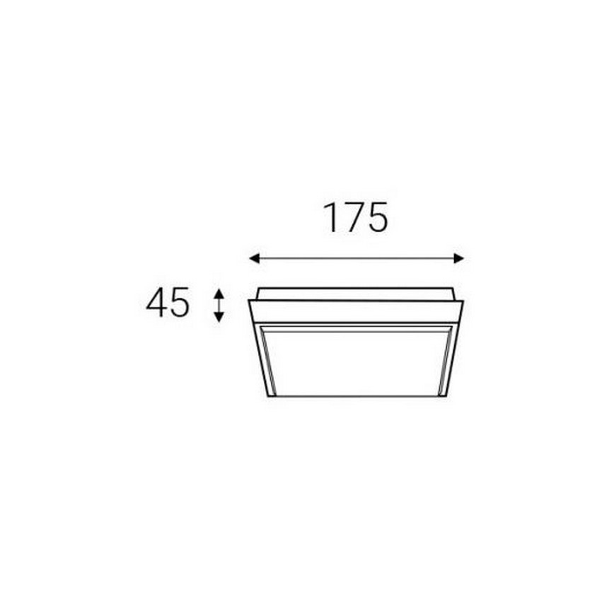 LED2 - LED Lauko lubinis šviestuvas QUADO LED/10W/230V antracitas IP54