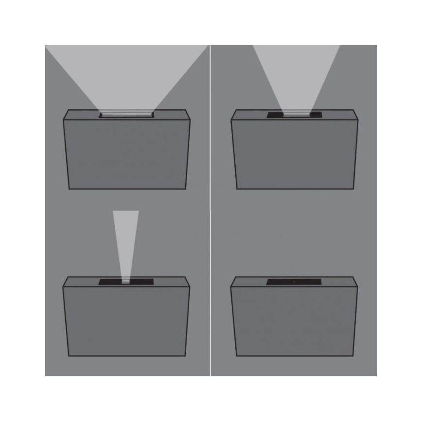 LED2 - LED Lauko sieninis šviestuvas BLADE 2xLED/12W/230V IP54