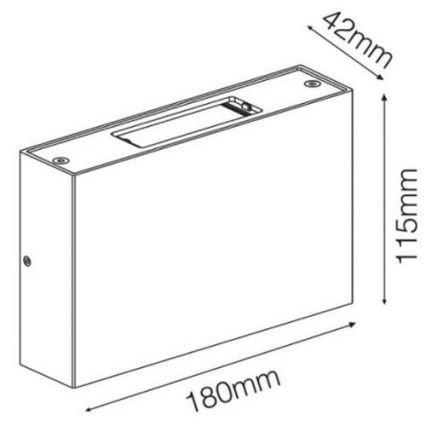 LED2 - LED Lauko sieninis šviestuvas BLADE 2xLED/12W/230V IP54