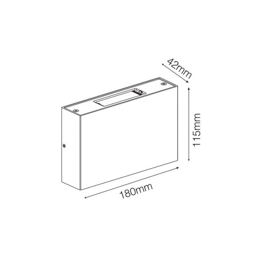 LED2 - LED Lauko sieninis šviestuvas BLADE 2xLED/12W/230V IP54