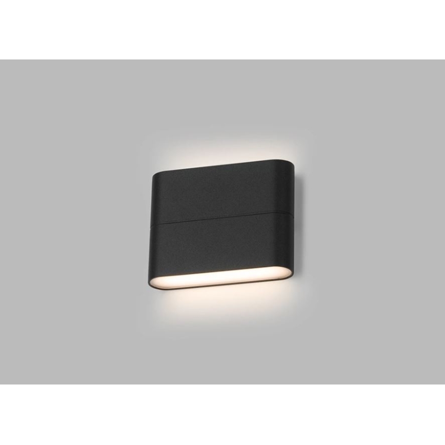 LED2 - LED Lauko sieninis šviestuvas FLAT 2xLED/3W/230V antracitas IP54