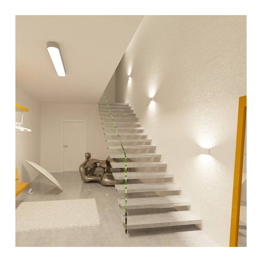 LED2 – LED Lauko sieninis šviestuvas FLAT 2xLED/3W/230V IP65 3000K/4000K/5700K baltas