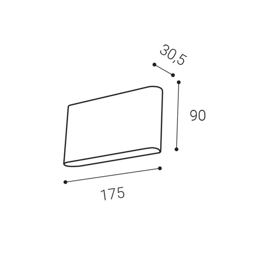 LED2 – LED Lauko sieninis šviestuvas FLAT 2xLED/3W/230V IP65 3000K/4000K/5700K baltas