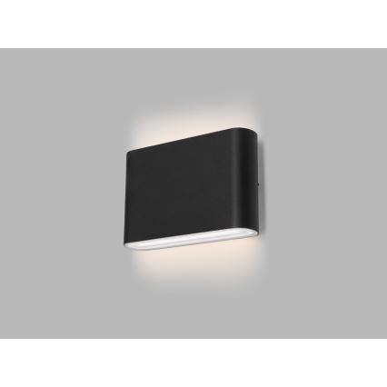 LED2 – LED Lauko sieninis šviestuvas FLAT 2xLED/3W/230V IP65 3000K/4000K/5700K juodas