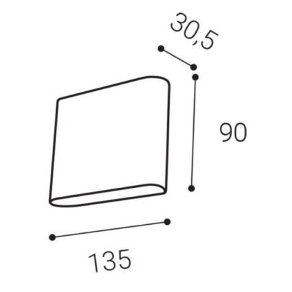 LED2 – LED Lauko sieninis šviestuvas FLAT 2xLED/3W/230V IP65 3000K/4000K/5700K juodas