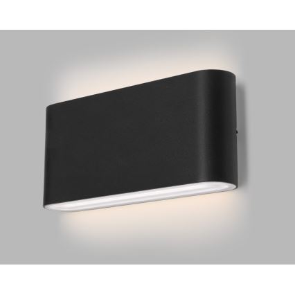 LED2 – LED Lauko sieninis šviestuvas FLAT 2xLED/5W/230V IP65 3000K/4000K/5700K juodas