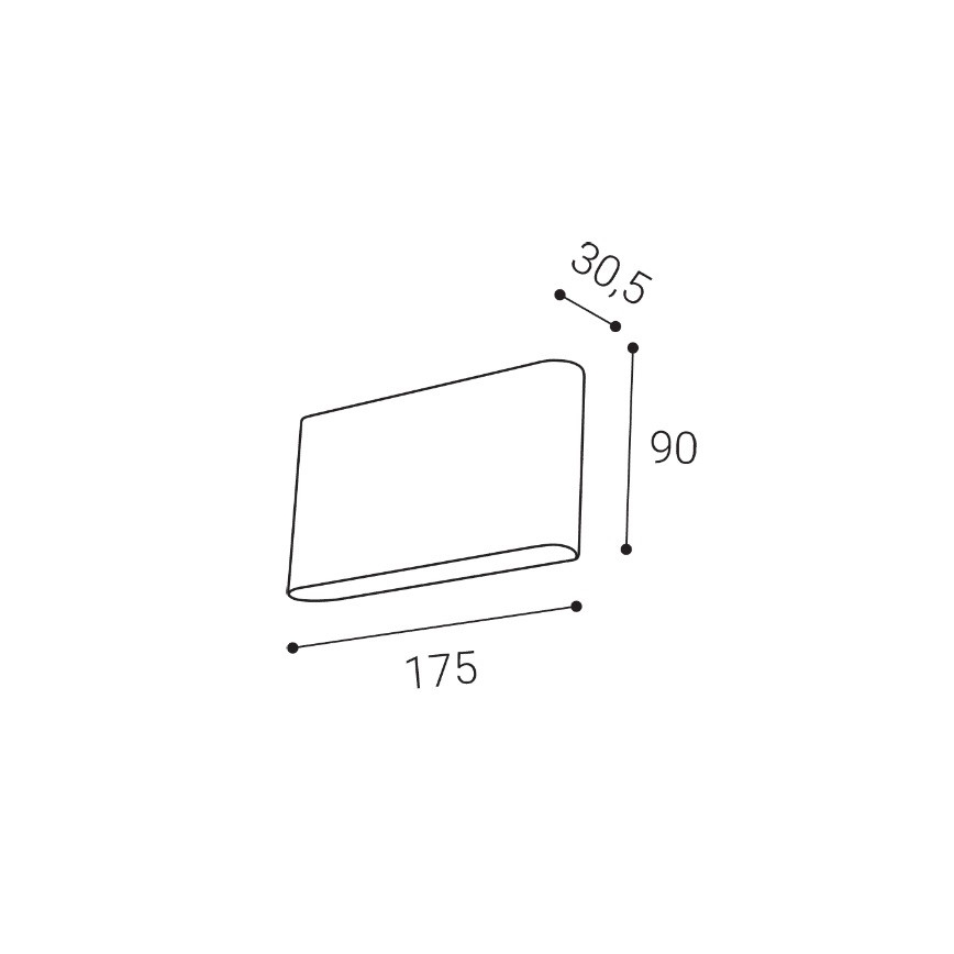 LED2 – LED Lauko sieninis šviestuvas FLAT 2xLED/5W/230V IP65 3000K/4000K/5700K juodas