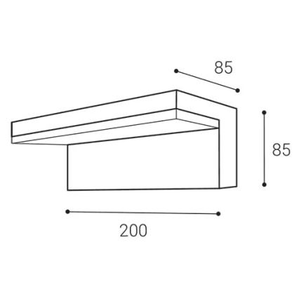 LED2 - LED Lauko sieninis šviestuvas HUGO LED/9W/230V IP54 3000K/4000K