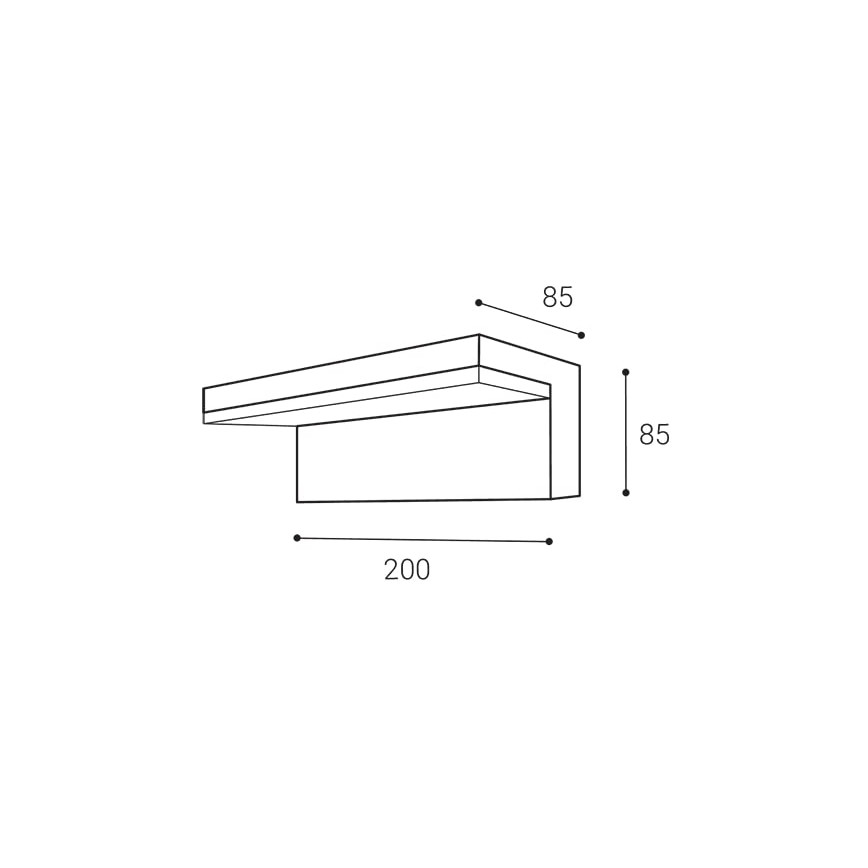 LED2 - LED Lauko sieninis šviestuvas HUGO LED/9W/230V IP54 3000K/4000K