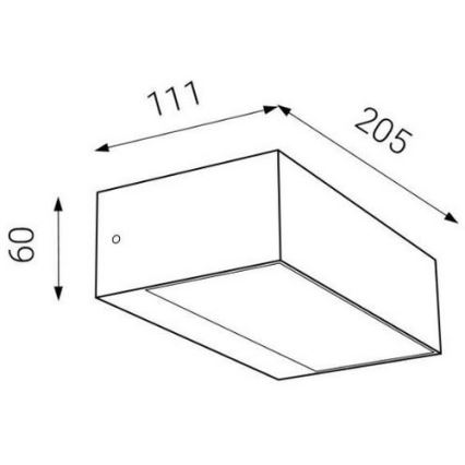 LED2 - LED Lauko sieninis šviestuvas KVADER LED/9W/230V IP54