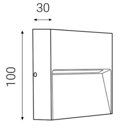 LED2 - LED Lauko sieninis šviestuvas STEP ON LED/3W/230V anthracite IP54