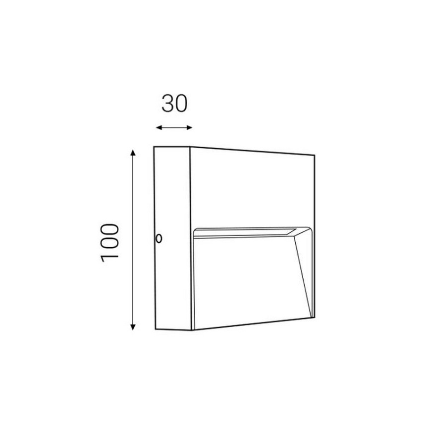 LED2 - LED Lauko sieninis šviestuvas STEP ON LED/3W/230V anthracite IP54