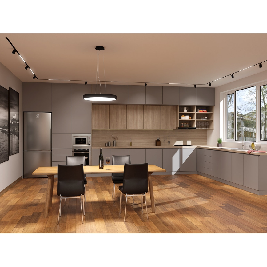 LED2 - LED liustra ant laido MONO SLIM LED/30W/230V 3000K/4000K skersmuo 40 cm juoda