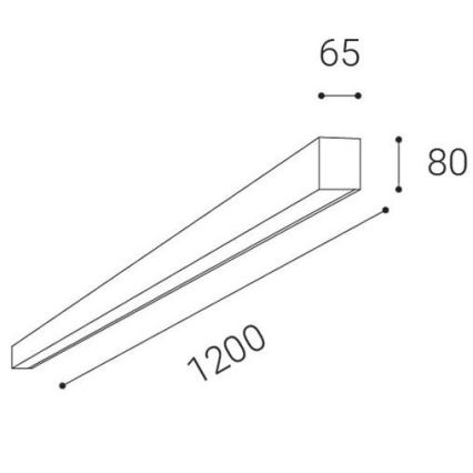 LED2 - LED Lubinis ant pagrindo montuojamas šviestuvas LINO LED/30W/230V 3000/3500/4000K juodas