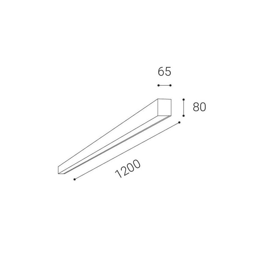 LED2 - LED Lubinis ant pagrindo montuojamas šviestuvas LINO LED/30W/230V 3000/3500/4000K juodas