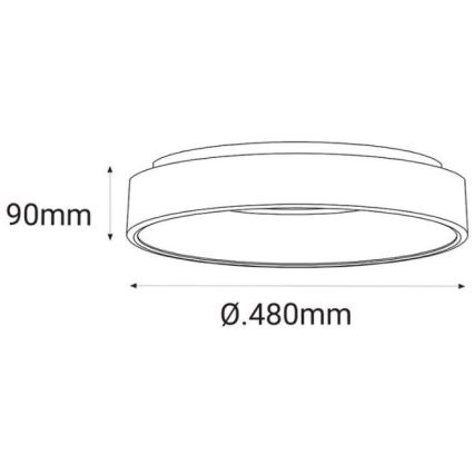 LED2 - LED Lubinis šviestuvas BELLA LED/40W/230V 3000/4000K baltas