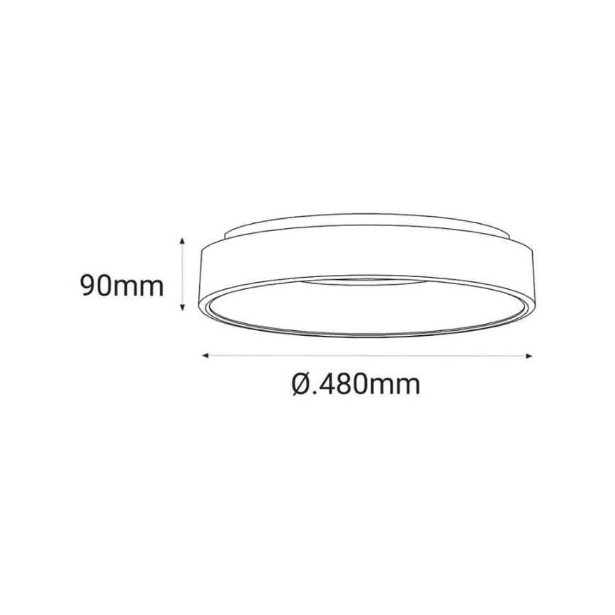 LED2 - LED Lubinis šviestuvas BELLA LED/40W/230V 3000/4000K baltas