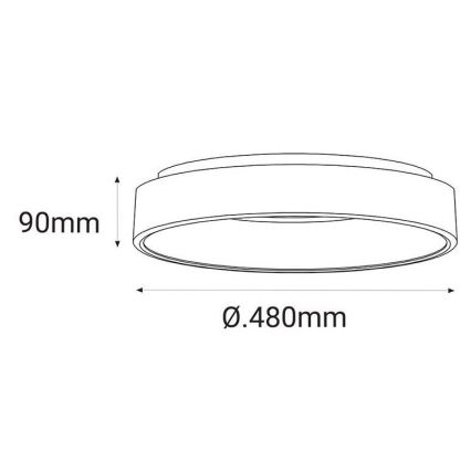 LED2 - LED Lubinis šviestuvas BELLA LED/40W/230V 3000/4000K juodas